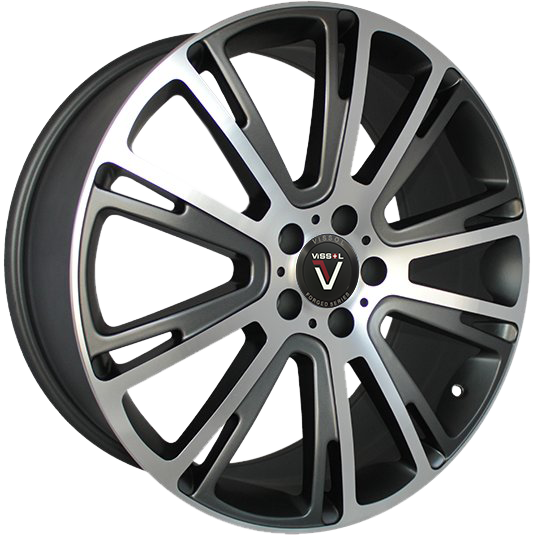 Кованый Vissol F-765 R20/8.5 PCD5*112 ET59 DIA66.6 Matte graphite with matte polished