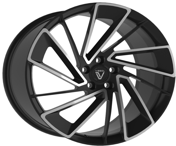 Кованый Vissol F-1214 R21/8.5 PCD5*112 ET34 DIA66.5 Satin Black With Dark Machined Face