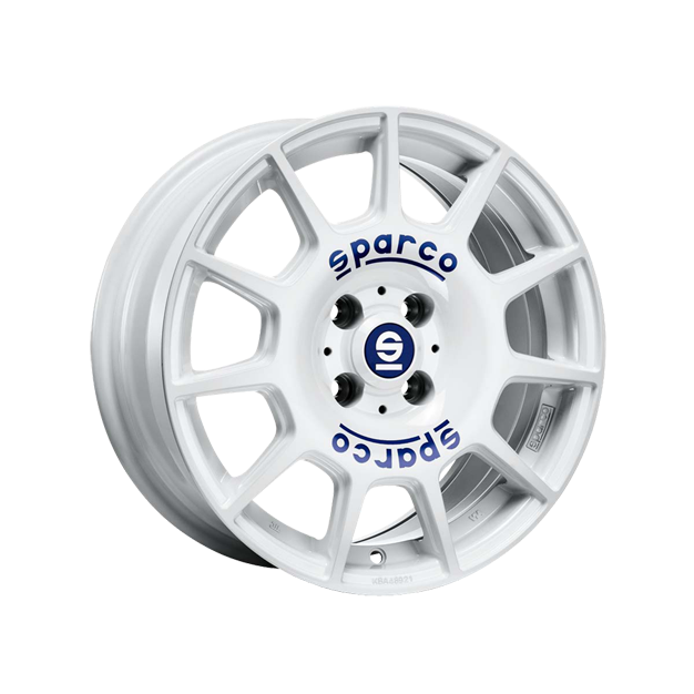 Литой Sparco Terra R16/7 PCD5*112 ET35 DIA73.1 White Blue Lettering