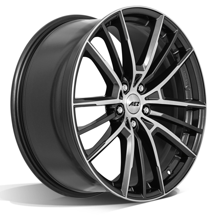 литой AEZ Kaiman Dark R19/8 PCD5*112 ET30 DIA66.6 Anthracite front polished