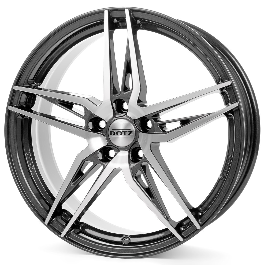 литой Dotz Interlagos Dark R18/7.5 PCD5*105 ET44 DIA56.6 Anthracite front polished