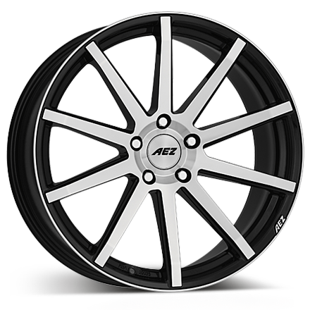 Литой AEZ Straight R19/9.5 PCD5*112 ET25 DIA70.1 Black front polished