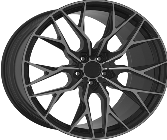 Кованый Vissol F-1199 R21/11 PCD5*112 ET42 DIA66.6 Gloss Black With Dark Machined Face