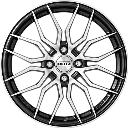 Литые Dotz LimeRock Dark R17/7 PCD4*108 ET25 DIA65.1 Anthracite front polished