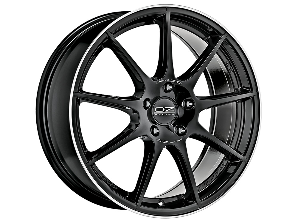 Литой OZ Racing Veloce GT R17/7.5 PCD5*112 ET35 DIA75 Gloss Black Diamond Lip Silver Lettering