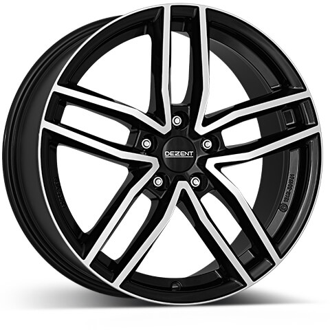 Литой Dezent TR dark R18/8 PCD5*112 ET43 DIA66.6 Black front polished